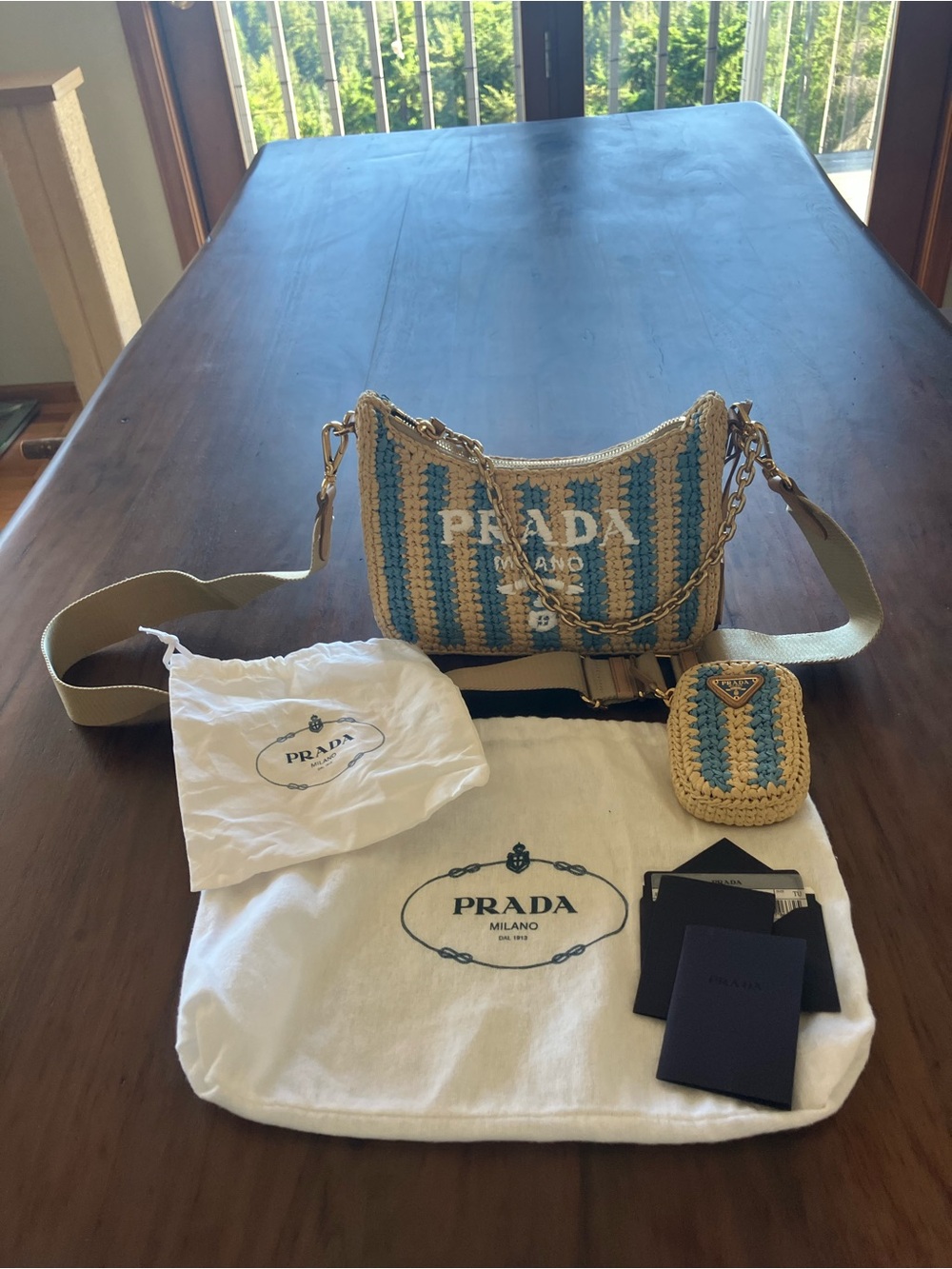 Prada Raffia comes with the additional strap to wear as Crossbody gorgeous! - Picture 7 of 9